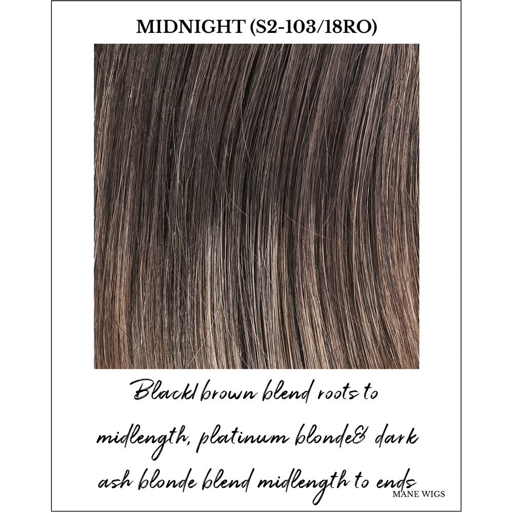 Midnight Cocoa (FS4/33/30A)-Dark brown, medium red, medium red blonde/brown blend w/ medium red blonde/brown bold highlights