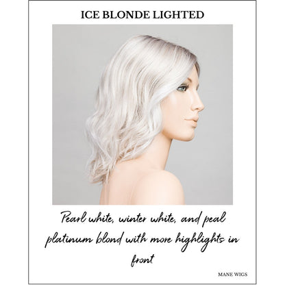 Mila by Ellen Wille in Ice Blonde Lighted-Pearl white, winter white, and peal platinum blond with more highlights in front