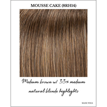 Mousse Cake (8RH14)-Medium brown w/ 33% medium natural blonde highlights
