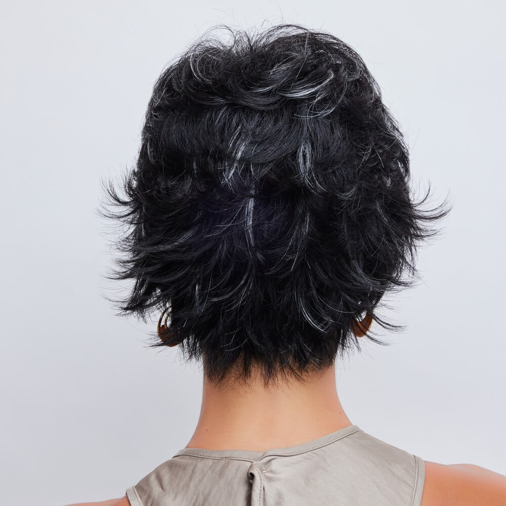 Nour by Noriko wig in Icy Caviar Image 4