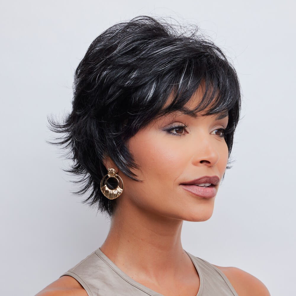 Nour by Noriko wig in Icy Caviar Image 3