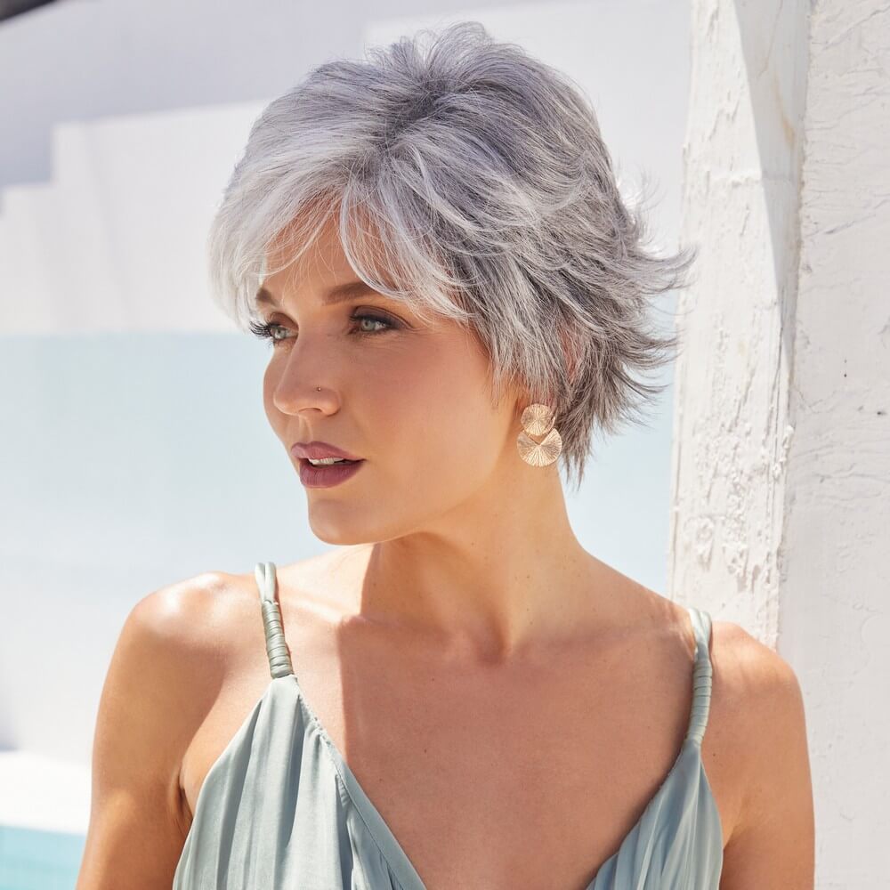 Nour by Noriko wig in Lilac Silver-R Image 3