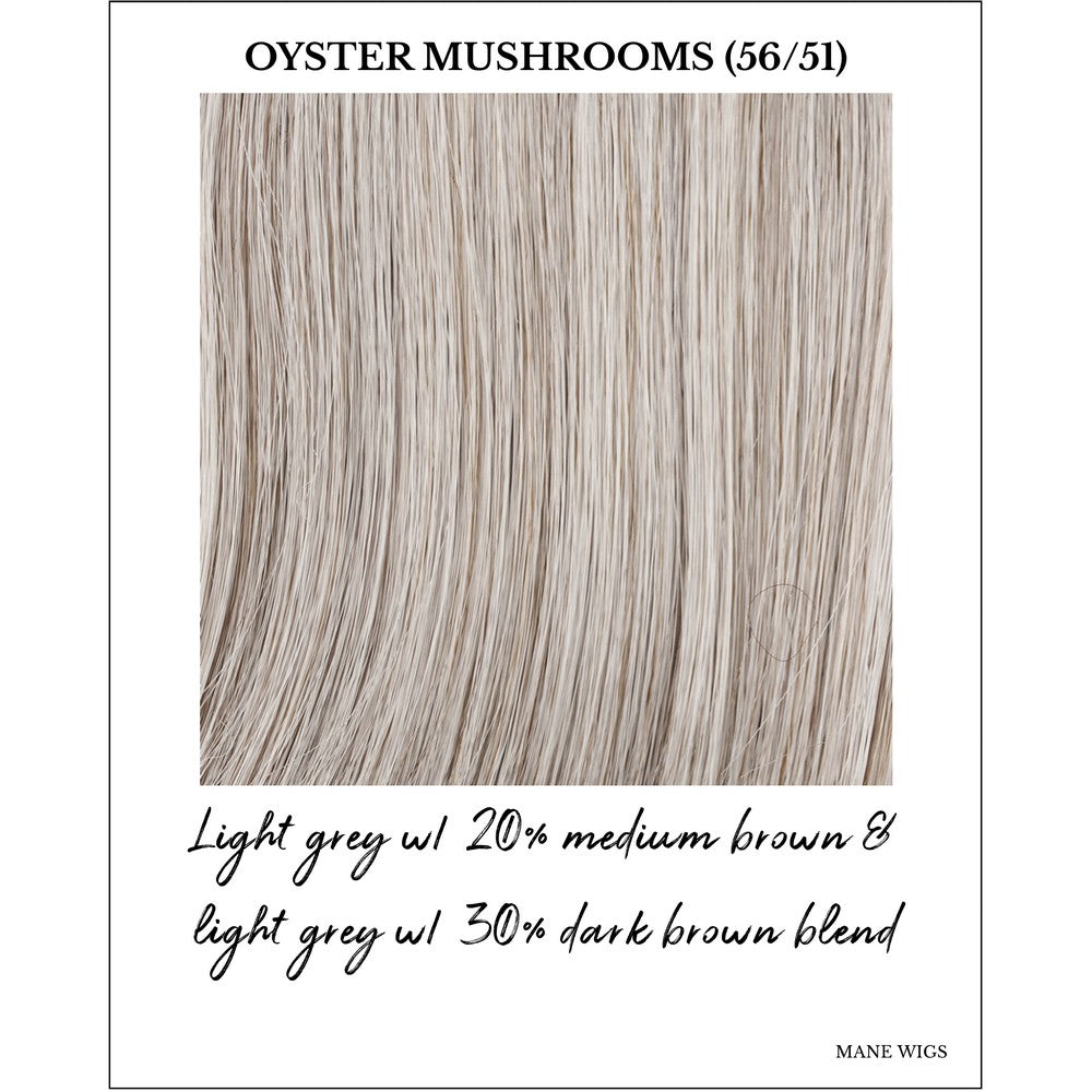 Oyster Mushrooms (56/51)-Light grey w/ 20% medium brown & light grey w/ 30% dark brown blend