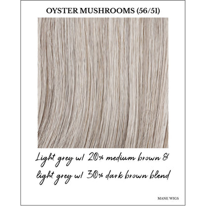Oyster Mushrooms (56/51)-Light grey w/ 20% medium brown & light grey w/ 30% dark brown blend