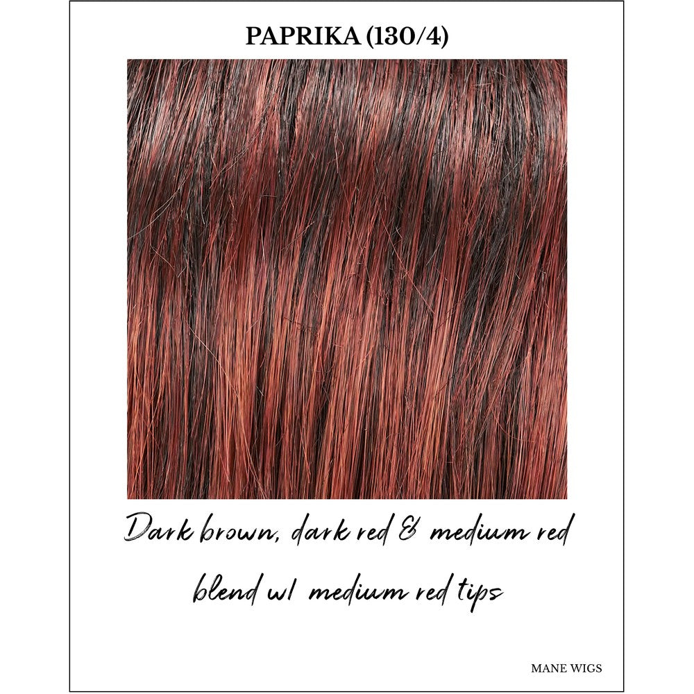 Paprika (130/4)-Dark brown, dark red & medium red blend w/ medium red tips