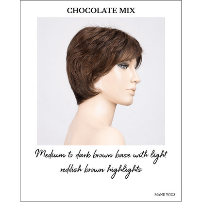 Prima Soft by Ellen Wille in Chocolate Mix-Medium to dark brown base with light reddish brown highlights