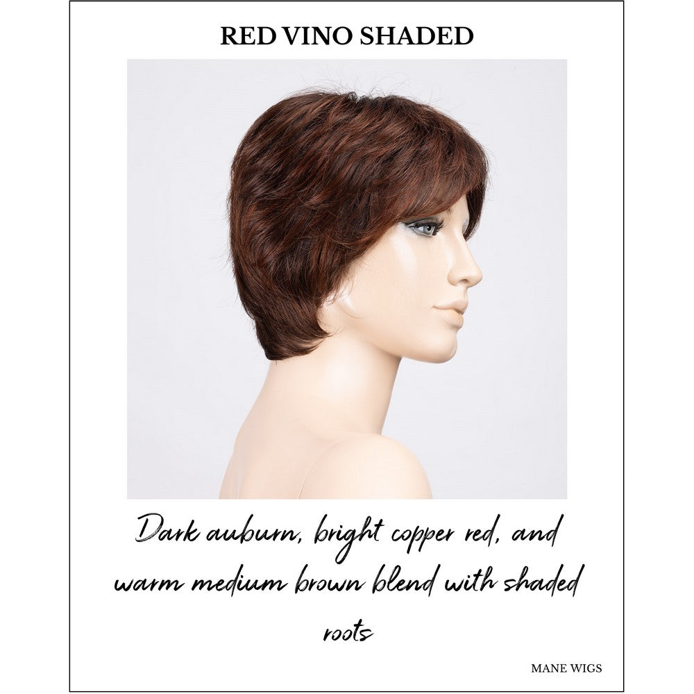 Prima Soft by Ellen Wille in Red Vino Shaded-Dark auburn, bright copper red, and warm medium brown blend with shaded roots