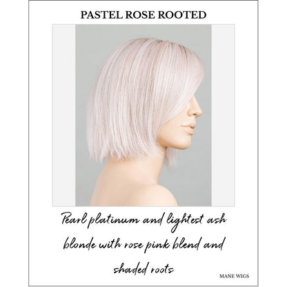Ready by Ellen Wille in Pastel Rose Rooted-Pearl platinum and lightest ash blonde with rose pink blend and shaded roots