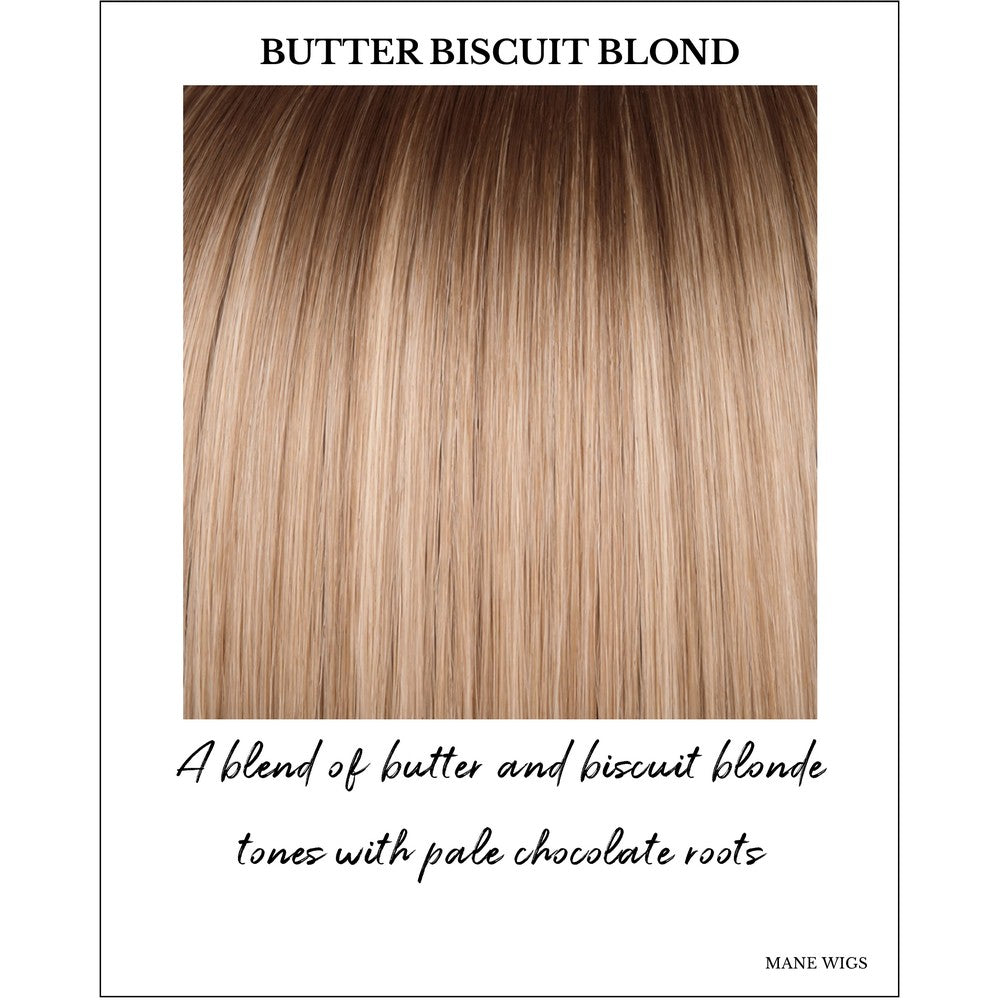 Butter Biscuit Blond-A blend of butter and biscuit blonde tones with pale chocolate roots