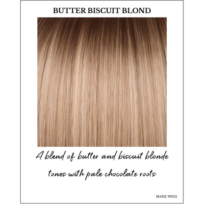 Butter Biscuit Blond-A blend of butter and biscuit blonde tones with pale chocolate roots