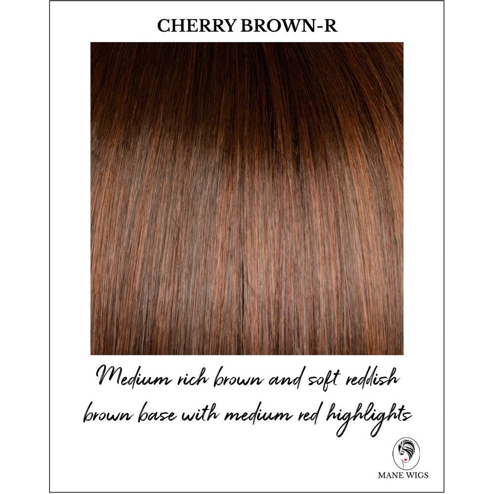 Cherry Brown-R-Medium rich brown and soft reddish brown base with medium red highlights