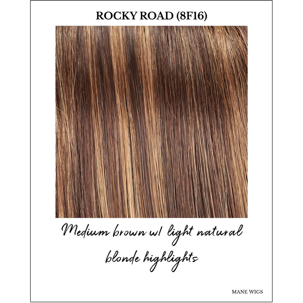 Rocky Road (8F16)-Medium brown w/ light natural blonde highlights