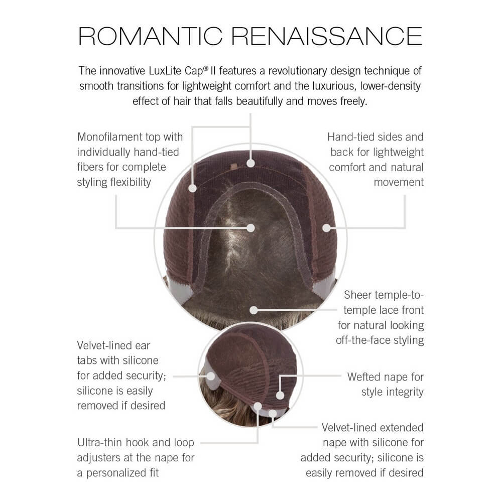 Romantic Renaissance by Raquel Welch wig cap construction