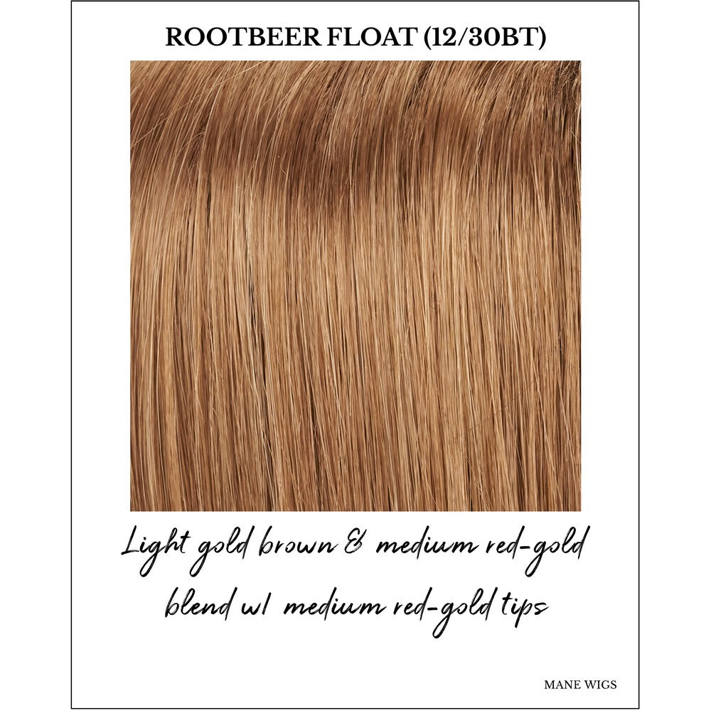 Rootbeer Float (12/30BT)-Light gold brown & medium red-gold blend w/ medium red-gold tips