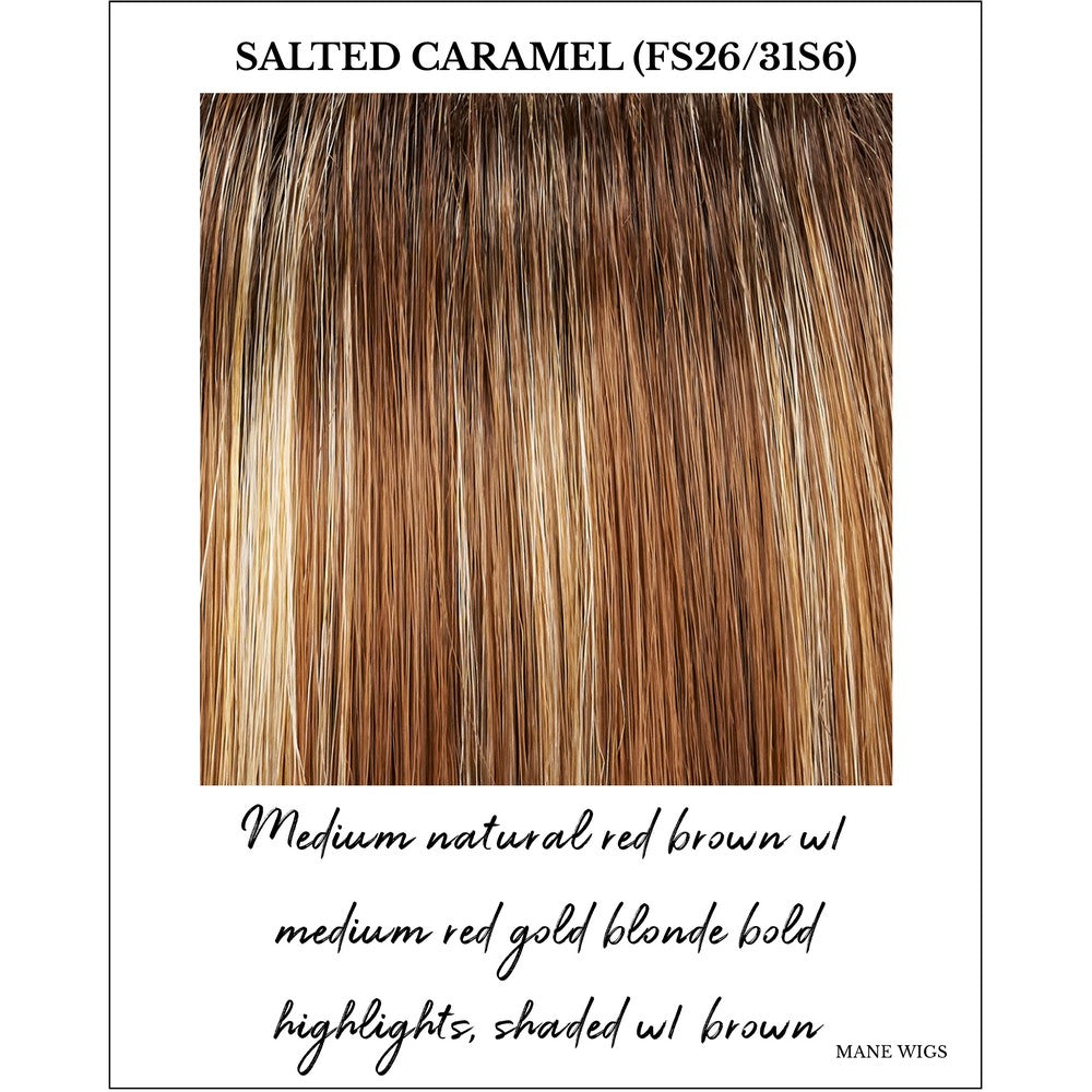 Salted Caramel (FS26/31S6)-Medium natural red brown w/ medium red gold blonde bold highlights, shaded w/ brown
