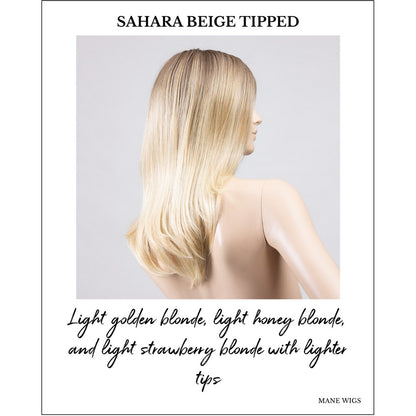 Savelli by Ellen Wille in Sahara Beige Tipped-Light golden blonde, light honey blonde, and light strawberry blonde with lighter tips