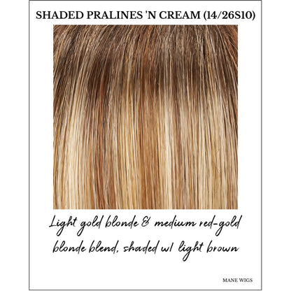 Shaded Pralines 'n Cream (14/26S10)-Light gold blonde & medium red-gold blonde blend, shaded w/ light brown