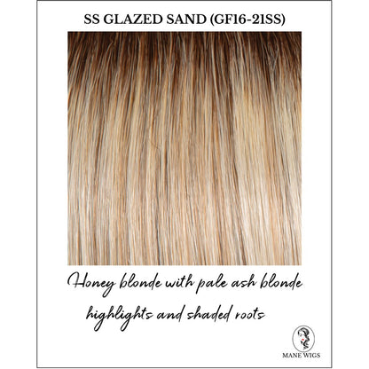 SS Glazed Sand (GF16-21SS)-Honey blonde with pale ash blonde highlights and shaded roots