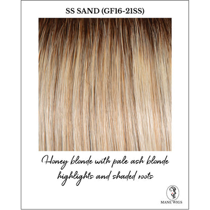 SS Sand (GF16-21SS)-Honey blonde with pale ash blonde highlights and shaded roots