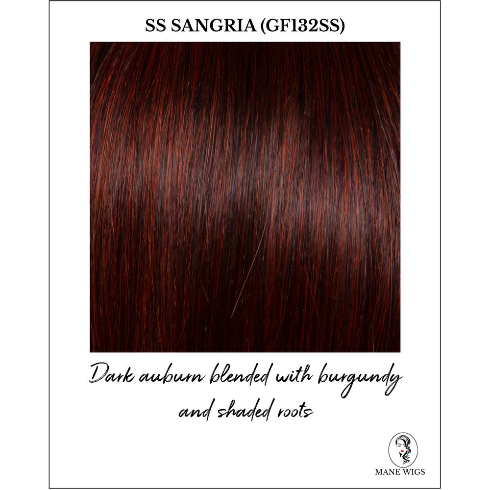 SS Sangria (GF132SS)-Dark auburn blended with burgundy and shaded roots