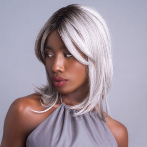 High Heat Mid Straight Topper by Alexander Couture in Salt & Pepper-MR Image 2