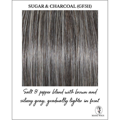 Sugar & Charcoal (GF511)-Salt & pepper blend with brown and silvery gray, gradually lighter in front