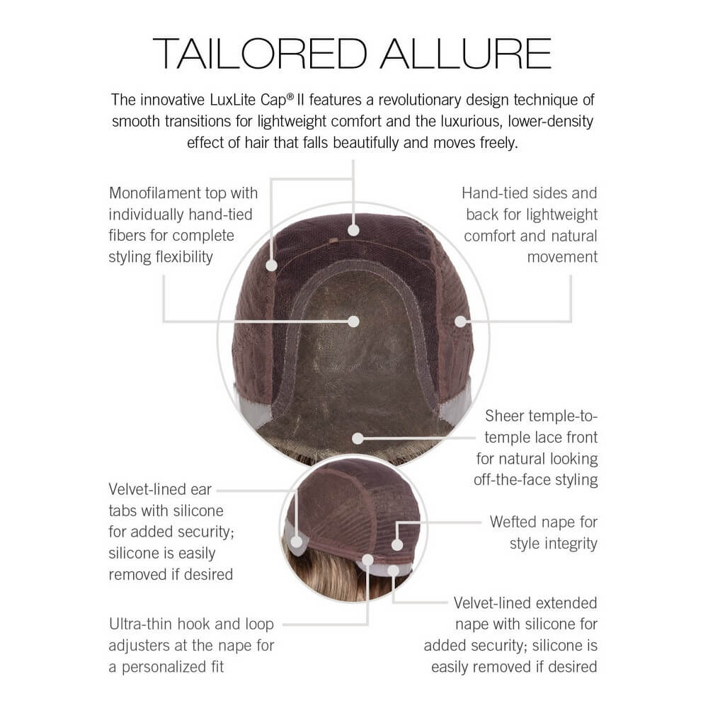 Tailored Allure by Raquel Welch wig cap construction