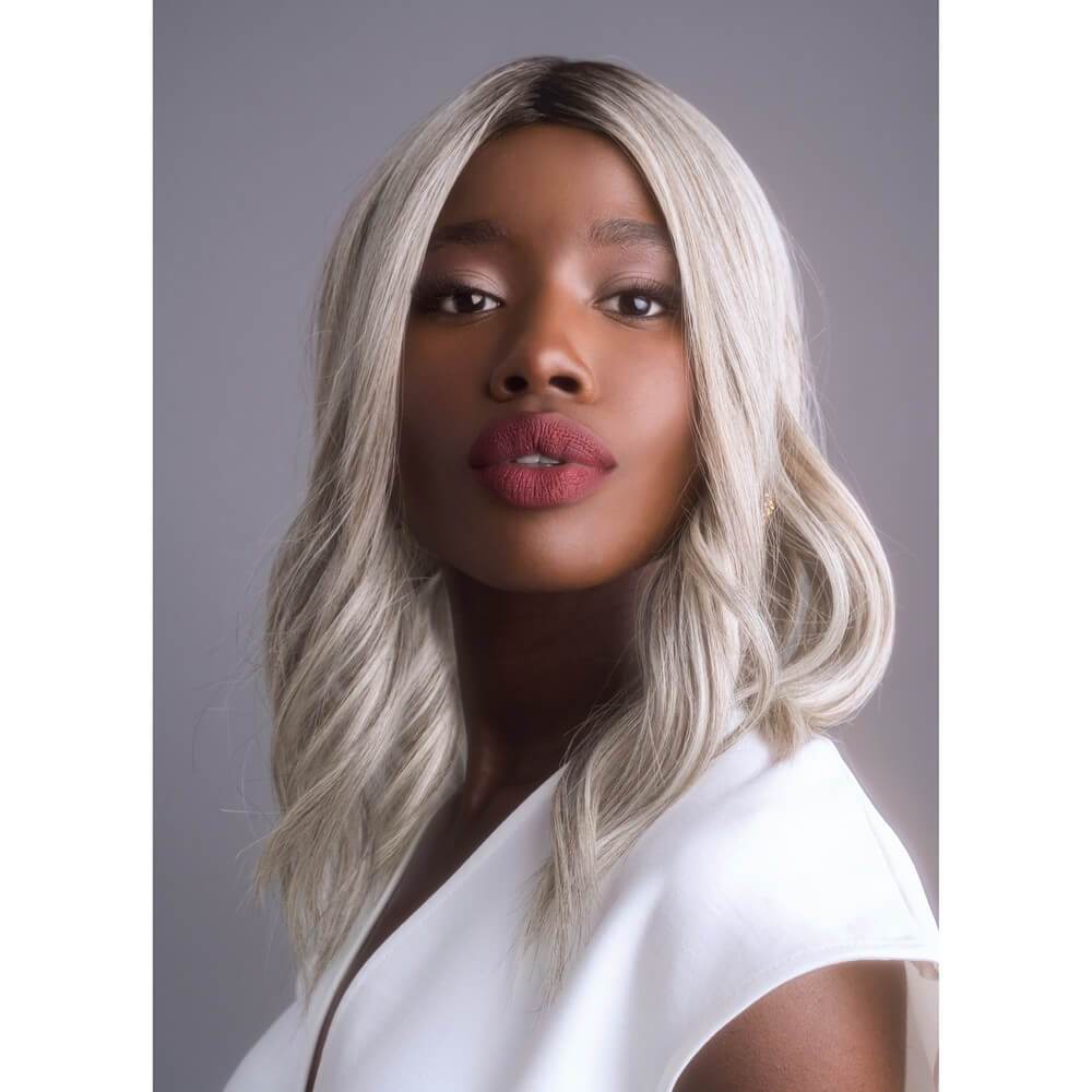 High Heat Mid Wavy Topper by Alexander Couture in Silver Brown-MR Image 3