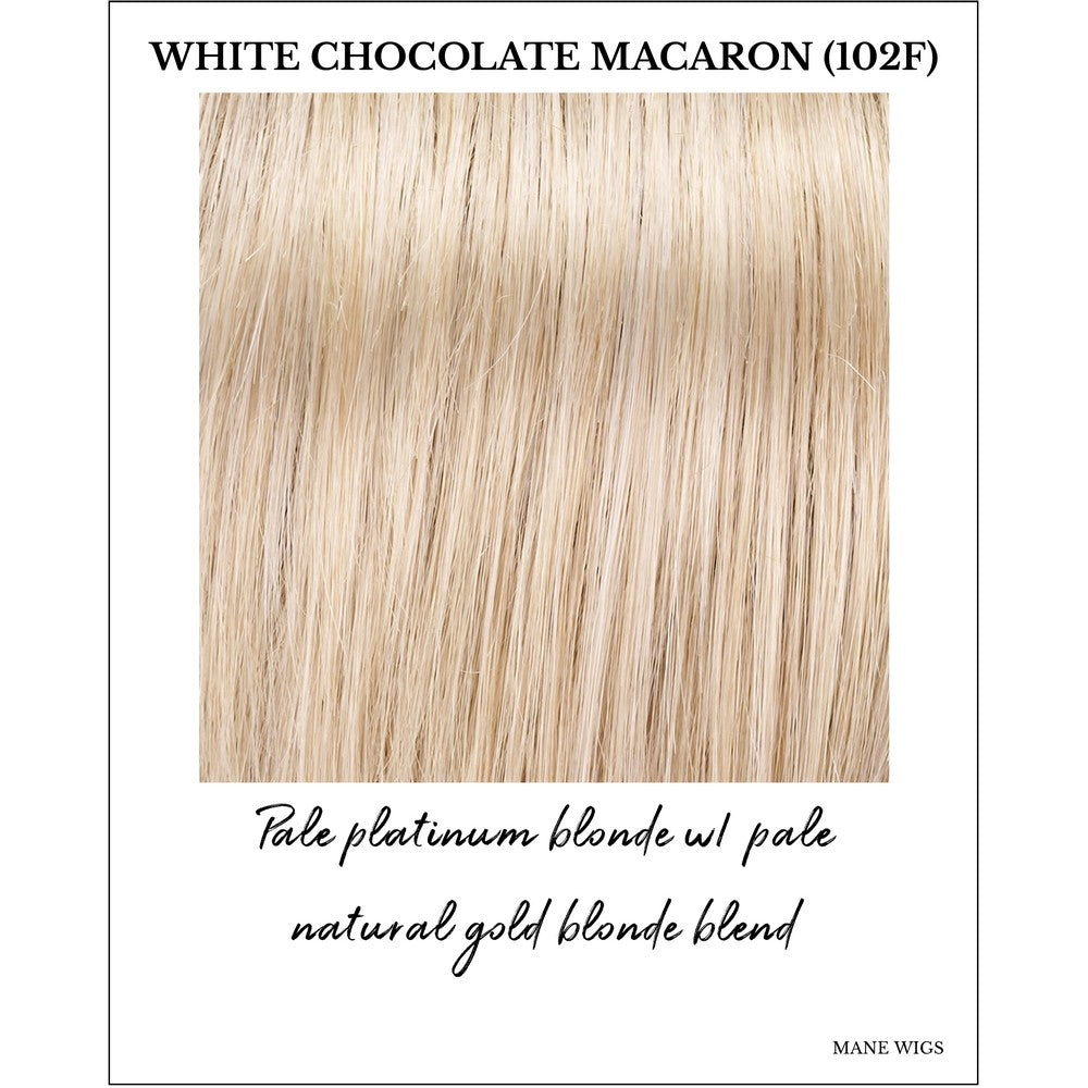 White Chocolate Macaron (102F)-Pale platinum blonde w/ pale natural gold blonde blend