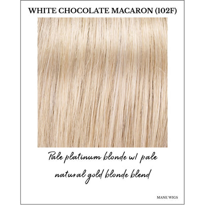 White Chocolate Macaron (102F)-Pale platinum blonde w/ pale natural gold blonde blend