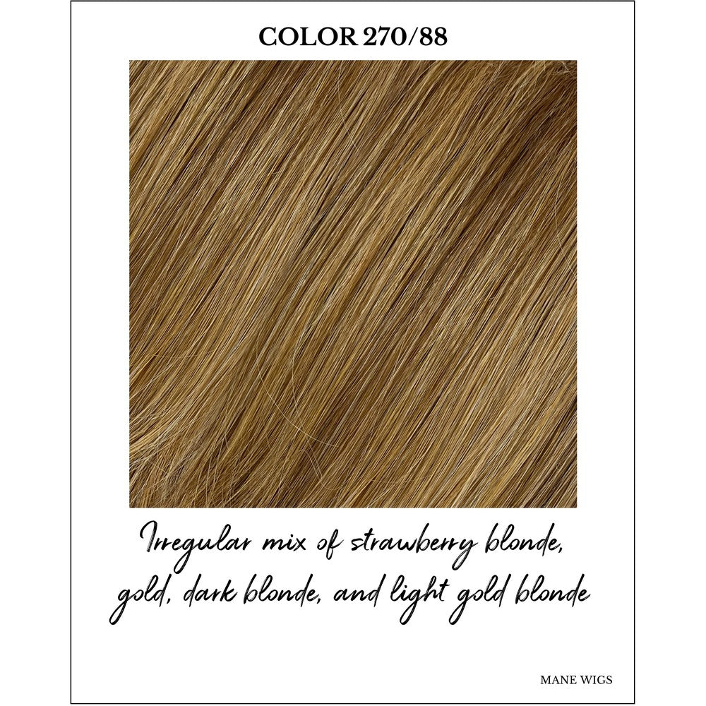 COLOR 270/88-Irregular mix of strawberry blonde, gold, dark blonde, and light gold blonde