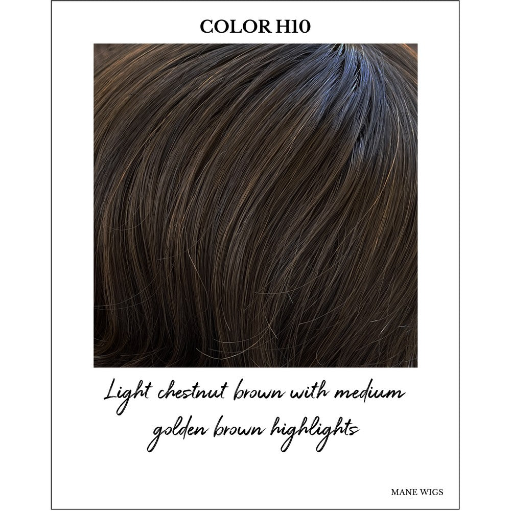 COLOR H10-Light chestnut brown with medium golden brown highlights