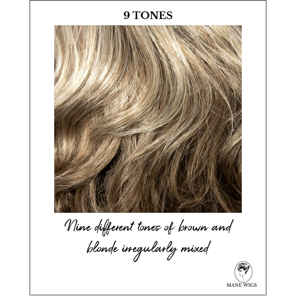 9 Tones-Nine different tones of brown and blonde irregularly mixed