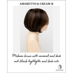 Load image into Gallery viewer, Abbey By Envy in Amaretto &amp; Cream-R-Medium brown with caramel and dark ash blonde highlights and dark roots

