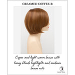 Load image into Gallery viewer, Abbey By Envy in Creamed Coffee-R-Copper and light warm brown with honey blonde highlights and medium brown roots
