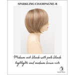 Load image into Gallery viewer, Abbey By Envy in Sparkling Champagne-R-Medium ash blonde with pale blonde highlights and medium brown roots
