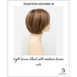 Load image into Gallery viewer, Abbey By Envy in Toasted Sesame-R-Light brown blend with medium brown roots
