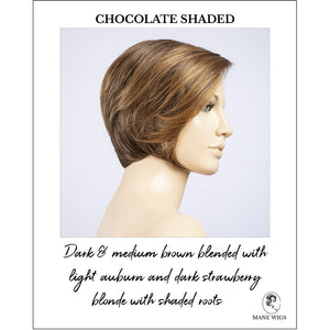 Aletta by Ellen Wille in Chocolate Shaded-Dark & medium brown blended with light auburn and dark strawberry blonde with shaded roots