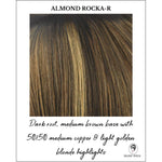 Load image into Gallery viewer, Almond Rocka-R-Dark root, medium brown base with 50/50 medium copper &amp; light golden blonde highlights
