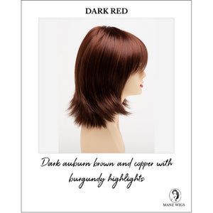 Amber by Envy in Dark Red-Dark auburn brown and copper with burgundy highlights