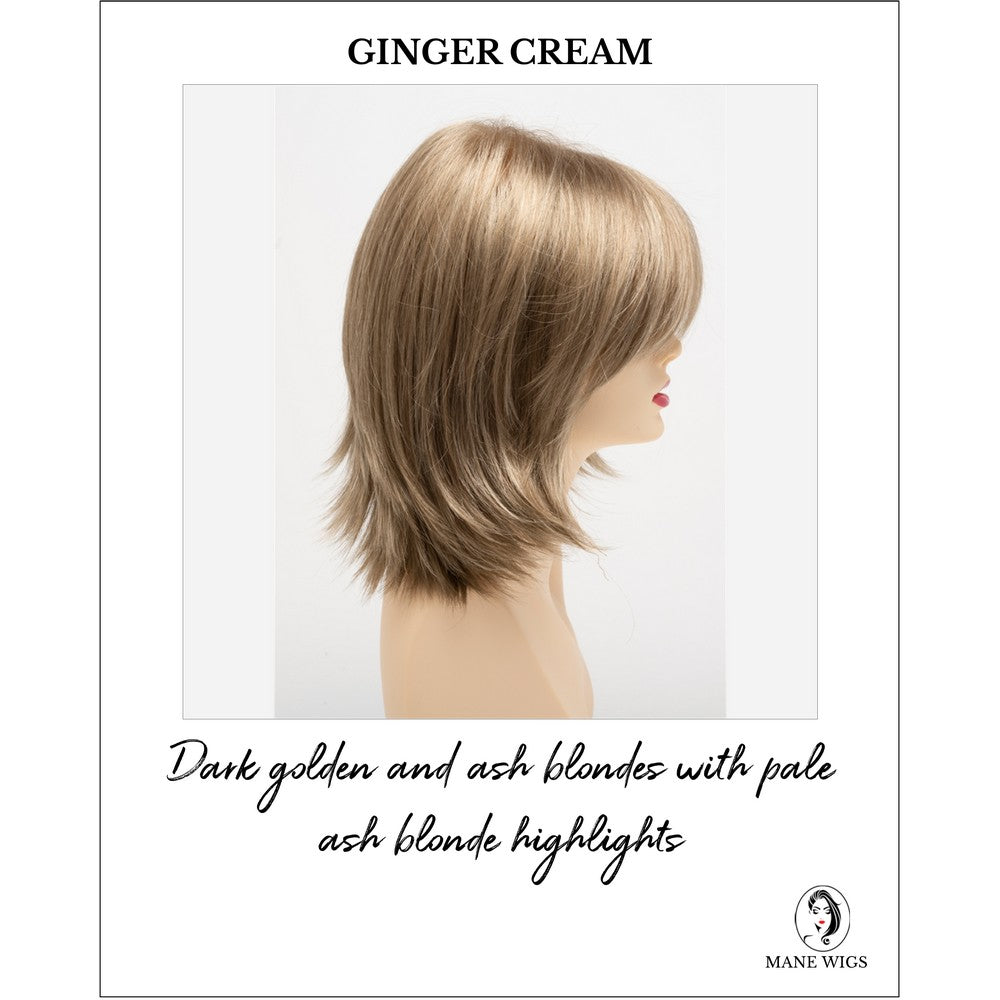Amber by Envy in Ginger Cream-Dark golden and ash blondes with pale ash blonde highlights