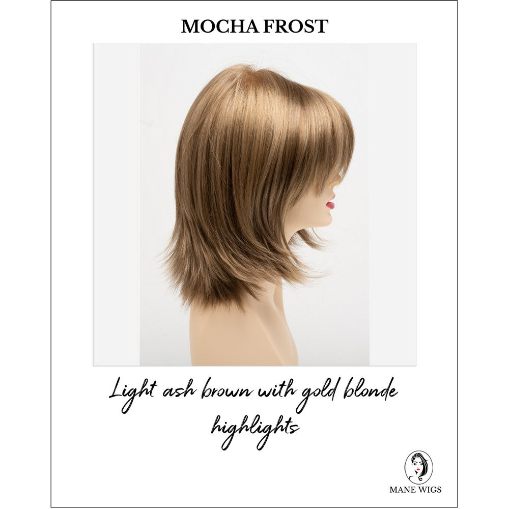 Amber by Envy in Mocha Frost-Light ash brown with gold blonde highlights
