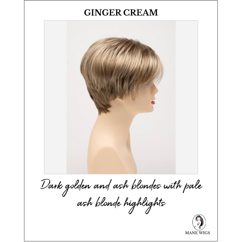 Amy by Envy in Ginger Cream-Dark golden and ash blondes with pale ash blonde highlights