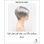 Load image into Gallery viewer, Amy by Envy in Medium Grey-Soft white with silver and 20% medium brown
