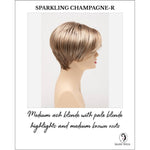 Load image into Gallery viewer, Amy by Envy in Sparkling Champagne-R-Medium ash blonde with pale blonde highlights and medium brown roots
