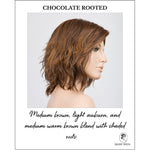 Load image into Gallery viewer, Anima in Chocolate Rooted-Medium brown, light auburn, and medium warm brown blend with shaded roots
