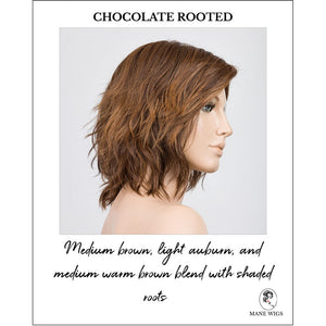 Anima in Chocolate Rooted-Medium brown, light auburn, and medium warm brown blend with shaded roots