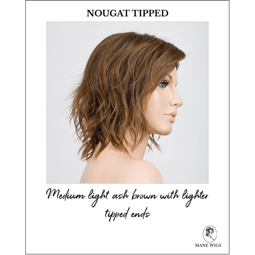 Anima in Nougat Tipped-Medium light ash brown with lighter tipped ends