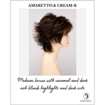 Load image into Gallery viewer, Aria By Envy in Amaretto &amp; Cream-R-Medium brown with caramel and dark ash blonde highlights and dark roots

