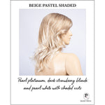 Load image into Gallery viewer, Aria in Beige Pastel Shaded-Pearl platinum, dark strawberry blonde and pearl white with shaded roots
